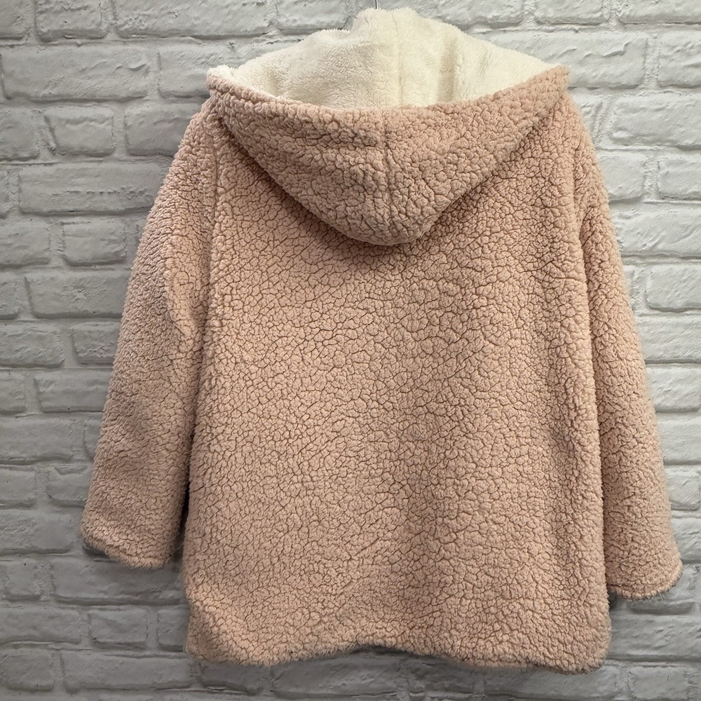 Me Jane Womens Sz S Pink Jacket Boho Faux Fur Fluffy Teddybear Sherpa Soft Coat - Picture 12 of 16
